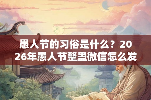 愚人节的习俗是什么？2026年愚人节整蛊微信怎么发？