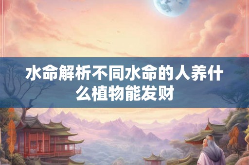 水命解析不同水命的人养什么植物能发财