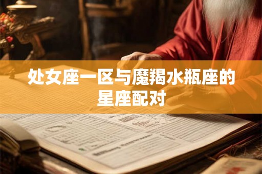 处女座一区与魔羯水瓶座的星座配对