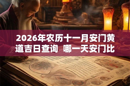 2026年农历十一月安门黄道吉日查询  哪一天安门比较好