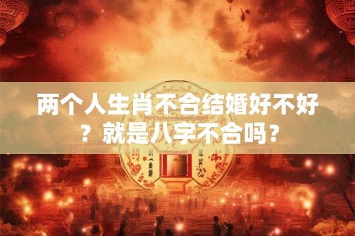 两个人生肖不合结婚好不好？就是八字不合吗？