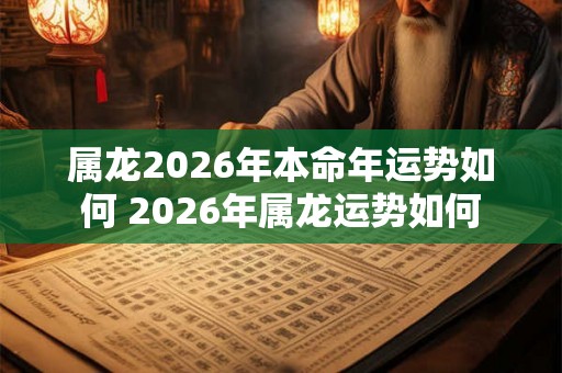 属龙2026年本命年运势如何 2026年属龙运势如何 属龙2026年本命年运势如何 2026年属龙运势如何
