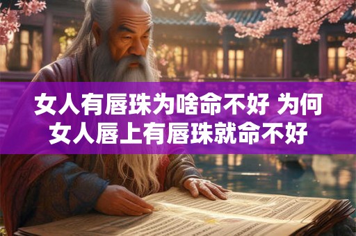 女人有唇珠为啥命不好 为何女人唇上有唇珠就命不好