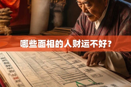 哪些面相的人财运不好？