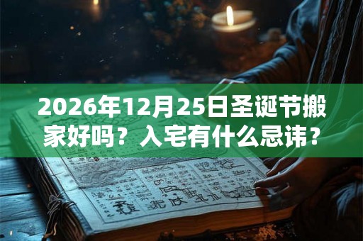 2026年12月25日圣诞节搬家好吗？入宅有什么忌讳？
