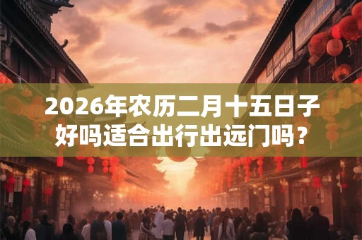 2026年农历二月十五日子好吗适合出行出远门吗？