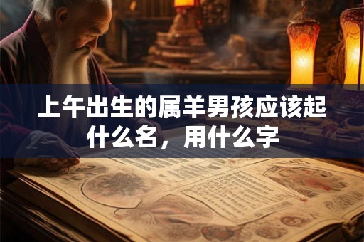 上午出生的属羊男孩应该起什么名，用什么字