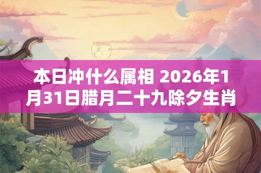 本日冲什么属相 2026年1月31日腊月二十九除夕生肖相冲查询