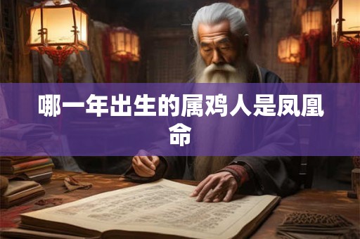 哪一年出生的属鸡人是凤凰命