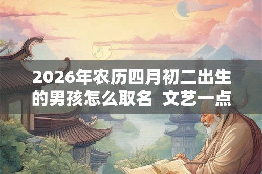 2026年农历四月初二出生的男孩怎么取名  文艺一点的名字