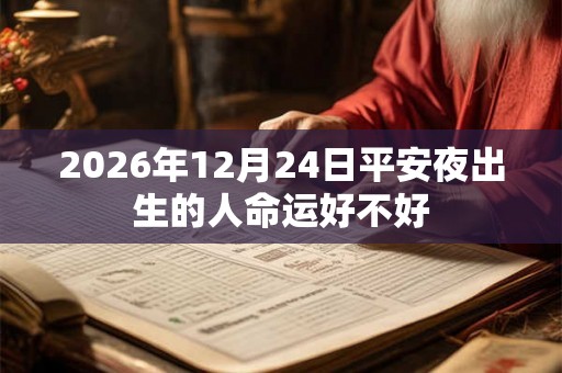 2026年12月24日平安夜出生的人命运好不好