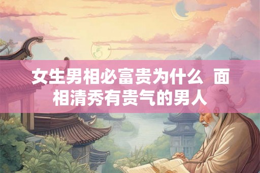 女生男相必富贵为什么  面相清秀有贵气的男人
