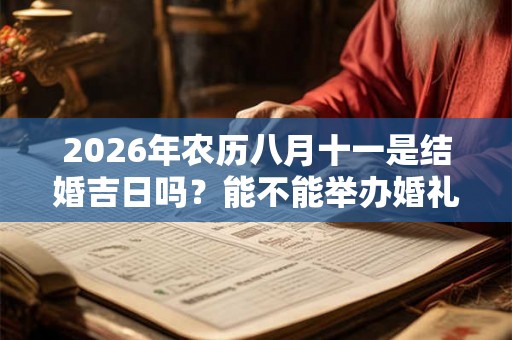 2026年农历八月十一是结婚吉日吗？能不能举办婚礼