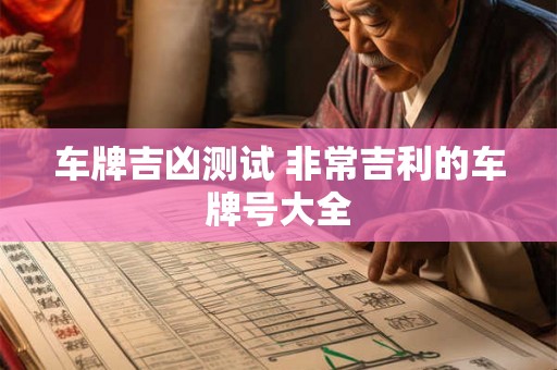 车牌吉凶测试 非常吉利的车牌号大全