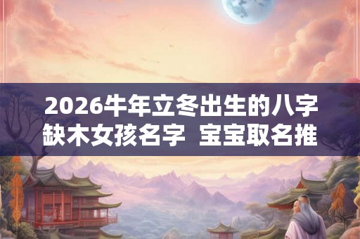 2026牛年立冬出生的八字缺木女孩名字  宝宝取名推荐