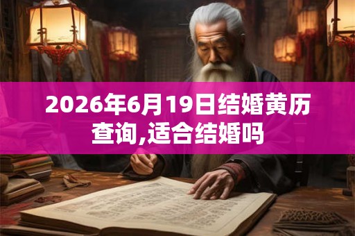 2026年6月19日结婚黄历查询,适合结婚吗