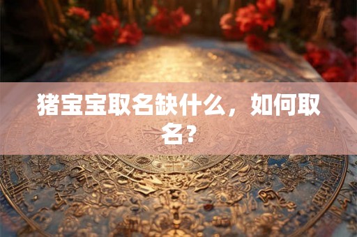 猪宝宝取名缺什么，如何取名？