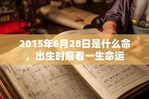 2015年6月28日是什么命，出生时辰看一生命运
