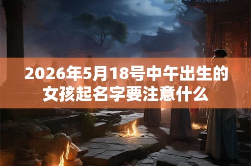 2026年5月18号中午出生的女孩起名字要注意什么