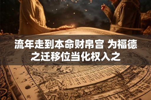 流年走到本命财帛宫 为福德之迁移位当化权入之