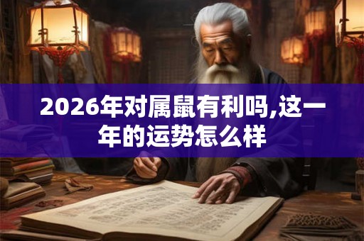 2026年对属鼠有利吗,这一年的运势怎么样