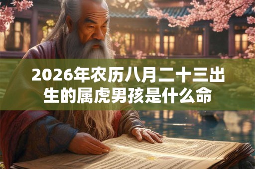 2026年农历八月二十三出生的属虎男孩是什么命