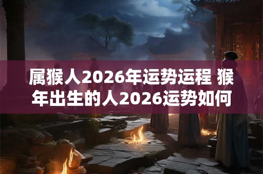 属猴人2026年运势运程 猴年出生的人2026运势如何