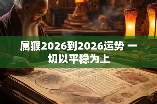 属猴2026到2026运势 一切以平稳为上