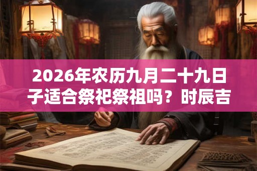 2026年农历九月二十九日子适合祭祀祭祖吗?时辰吉凶如何? 2026年农历九月二十九日子适合祭祀祭祖吗?时辰吉凶如何?