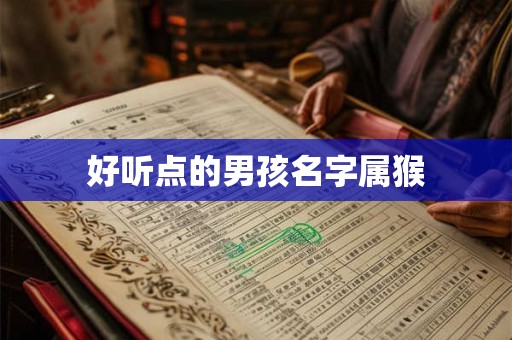 好听点的男孩名字属猴 好听点的男孩名字属猴