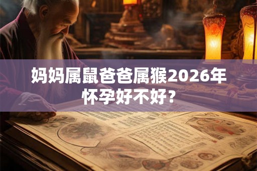 妈妈属鼠爸爸属猴2026年怀孕好不好？