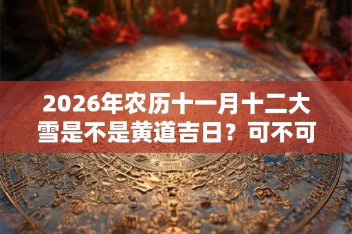 2026年农历十一月十二大雪是不是黄道吉日？可不可以祈福？