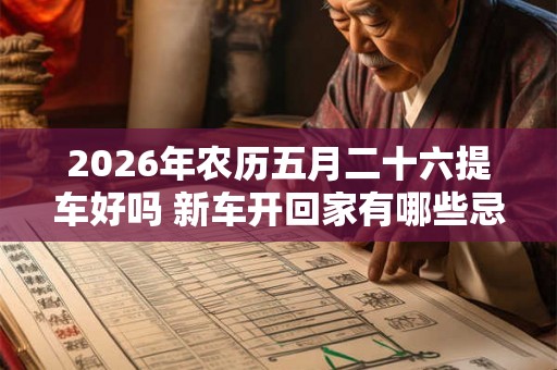 2026年农历五月二十六提车好吗 新车开回家有哪些忌讳