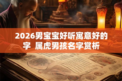 2026男宝宝好听寓意好的字  属虎男孩名字赏析