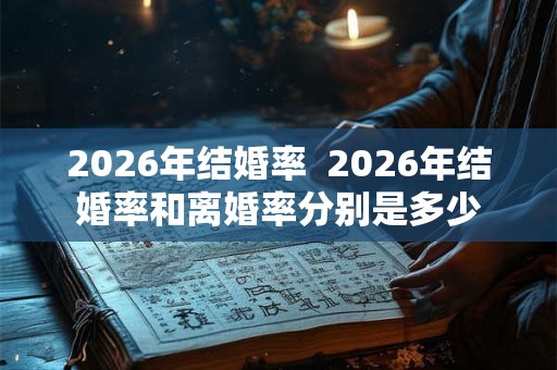 2026年结婚率  2026年结婚率和离婚率分别是多少