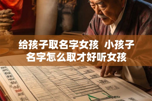 给孩子取名字女孩  小孩子名字怎么取才好听女孩