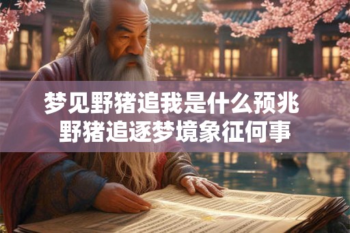 梦见野猪追我是什么预兆 野猪追逐梦境象征何事