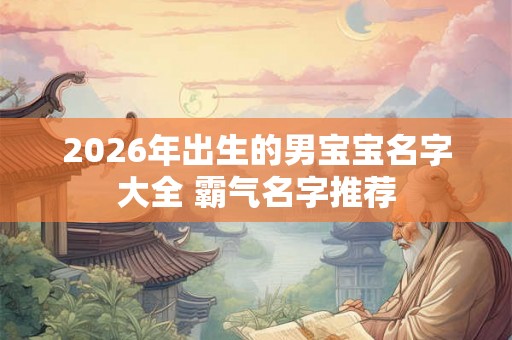 2026年出生的男宝宝名字大全 霸气名字推荐