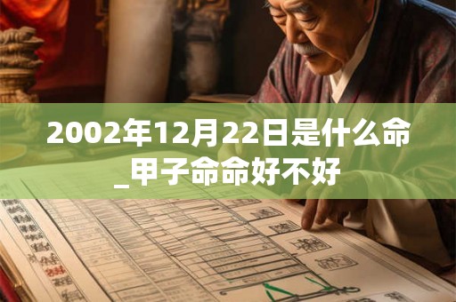 2002年12月22日是什么命_甲子命命好不好