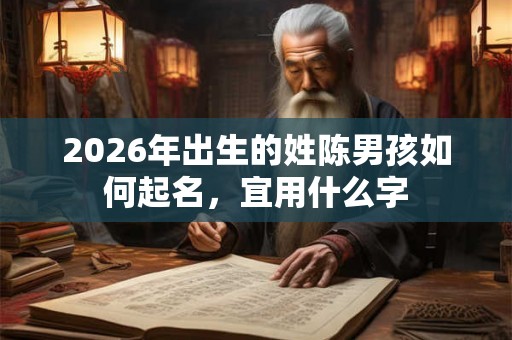 2026年出生的姓陈男孩如何起名，宜用什么字