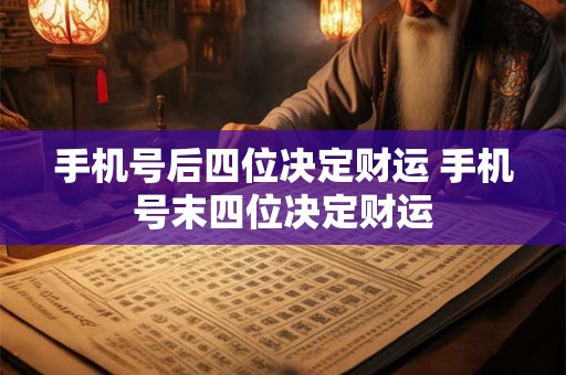手机号后四位决定财运 手机号末四位决定财运