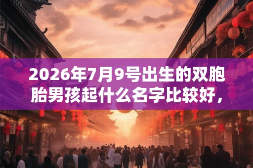 2026年7月9号出生的双胞胎男孩起什么名字比较好,五行属什么 2026年7月9号出生的双胞胎男孩起什么名字比较好,五行属什么