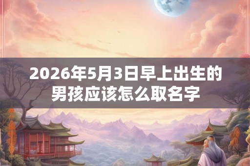 2026年5月3日早上出生的男孩应该怎么取名字