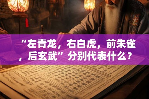 “左青龙，右白虎，前朱雀，后玄武”分别代表什么？
