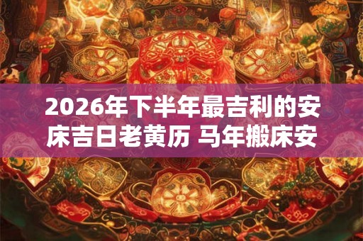 2026年下半年最吉利的安床吉日老黄历 马年搬床安床吉日
