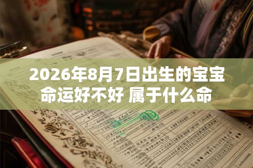 2026年8月7日出生的宝宝命运好不好 属于什么命