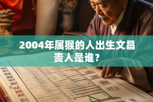 2004年属猴的人出生文昌贵人是谁？