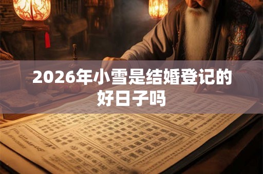 2026年小雪是结婚登记的好日子吗