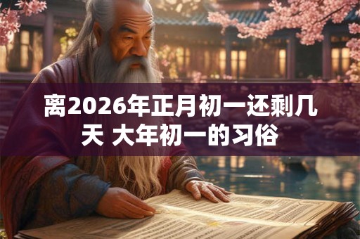 离2026年正月初一还剩几天 大年初一的习俗