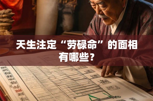 天生注定“劳碌命”的面相有哪些？